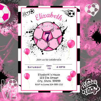 Einladung der Fußball-Birthday-Girl