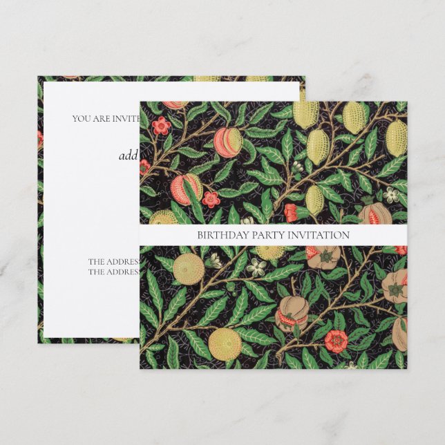 EINLADUNG DER GEBIRGSPARTEI: WILLIAM MORRIS  (Vorne/Hinten)