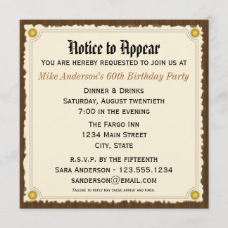 Einladung der Geburtstagspartei