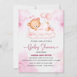 Einladung der Girl Baby Dusche