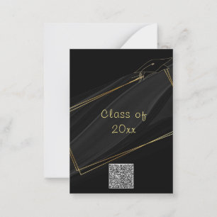 Einladung der Gold Gerahmt Graduation Party QR Cod