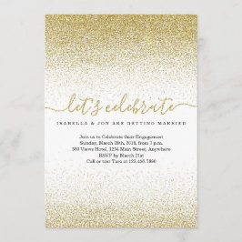 Einladung der Gold Glitzer-Bewerbung