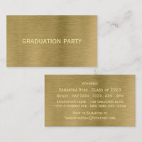 Einladung der Gold Metal Texture Graduation Party 
