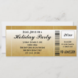 Einladung der Gold Vintag Holiday Party