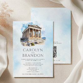 Einladung der griechischen Hochzeit in Urlaubsort 