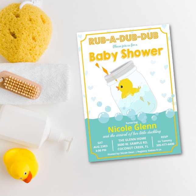 Einladung der Gummi Duck Babydusche (Von Creator hochgeladen)