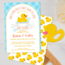 Einladung der Gummi Ducky Baby Duwer | Yellow Bath