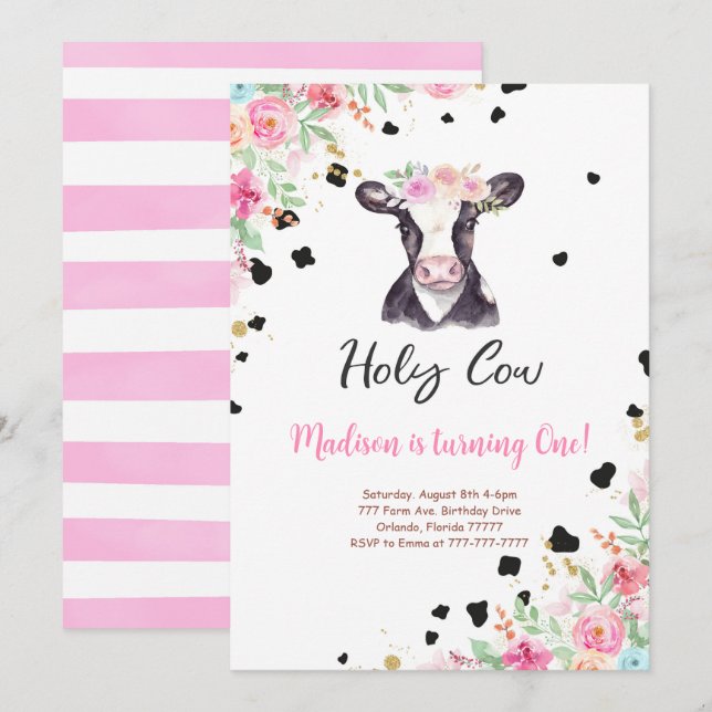 Einladung der Heiligen Kuh zum Geburtstag (Vorne/Hinten)