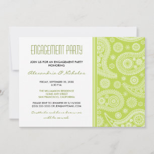 Einladung der Henna Paisley Engagement Party (Limo