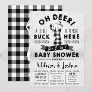 Einladung der kleinen Buck Deer Baby Boy Dusche