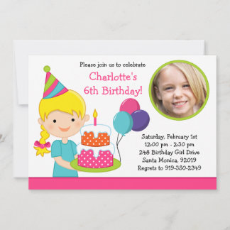 Einladung der kleinen Girl Birthday Party