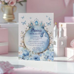 Einladung der kleinen Prinzessin Kid zum Geburtsta<br><div class="desc">Unsere Kollektion "Kleine Prinzessin" mit blauen und blauen Prinzessinnen-Kleidern und einer Burg mit magischen Blumen für das perfekte Party. Karo in unserem Shop für passende Artikel.</div>