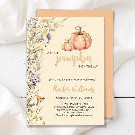 Einladung der kleinen Pumpkin Baby Dusche | Herbst