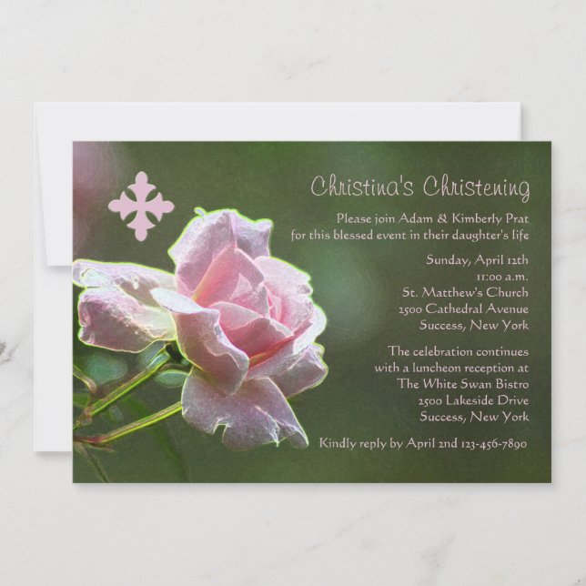 Einladung der kleinen Rose (Vorderseite)