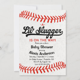 Einladung der kleinen Slugger Baseball Baby Dusche