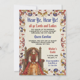 Einladung der Königin der mittelalterlichen Renais