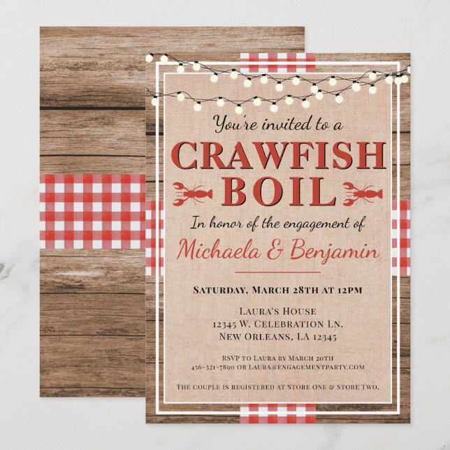 Einladung der Lobster-Gruppe "Crawfish Boil" (Vorne/Hinten)