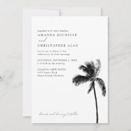 Einladung der Malediven Elegantes Schwarz & Weiß