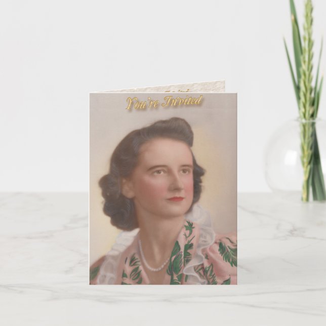 Einladung der Mama zum 90. (Vorderseite)