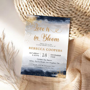 Einladung der Marine und der Gold Bridal Dusche