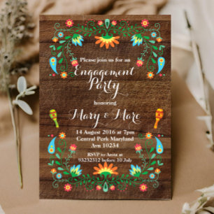 Einladung der mexikanischen Fiesta-Engagement-Part