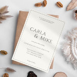 Einladung der Minimalistischen Taupe<br><div class="desc">Mit dieser zeitlosen, minimalistischen Einladung, die einen sauberen Untergrund für Taupe, eine raffinierte Serifentypografie und eine sanfte neutrale Palette bietet, stärken Sie Ihre Hochzeit. Ideal für Paare, die eine elegante, schlichte und moderne Hochzeitsästhesie suchen. Ideal für Luxushochzeiten, Stadterkundungen oder für stilvolle Feste auf dem Lande. 🌾 Design Features: - Neutraler/hellbrauner...</div>