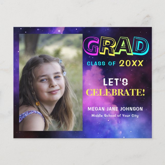 Einladung der Modernen Foto-Graduierungspartei (Vorderseite)