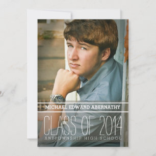 Einladung der modernen Stripe Bold Graduation Part