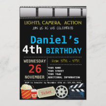 EINLADUNG DER MOVIE BIRTHDAY