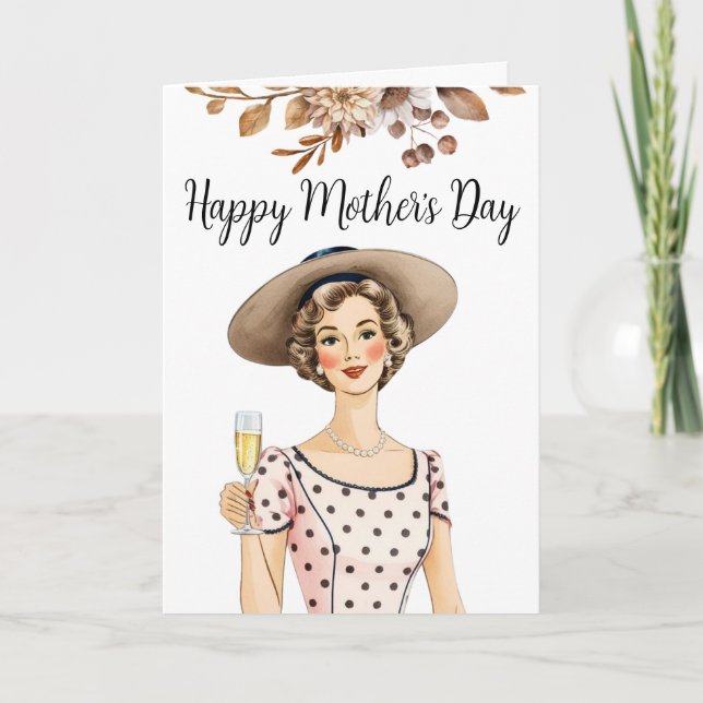 Einladung der Mutter - Lady mit braunem Hut (Vorderseite)