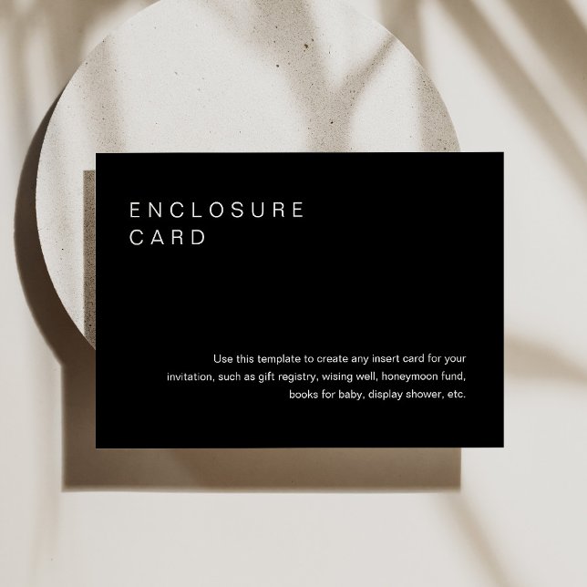 Einladung der NOIR-Minimalistischen Umschließkarte (Von Creator hochgeladen)