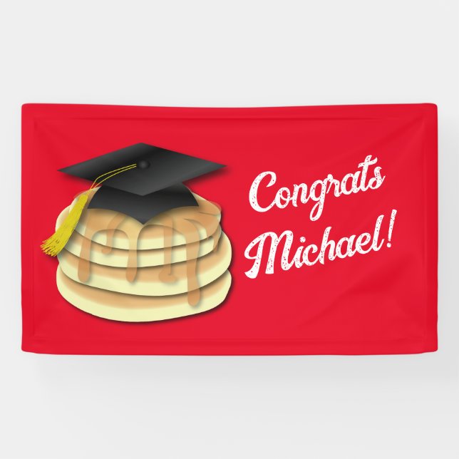 Einladung der Pancake Brunch Graduation Party Banner (Horizontal)