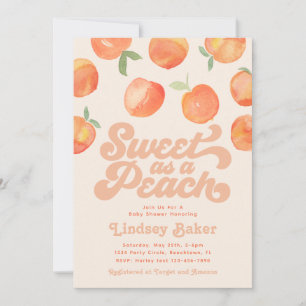 Einladung der Peach Baby Dusche   Kleiner Pfirsich