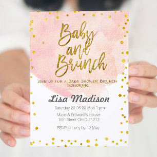 Einladung der Peach Baby Shower Brunch