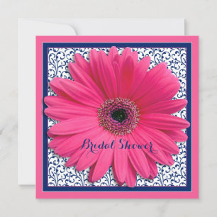 Einladung der Pink Navy Gerbera Daisy Bridal Dusch