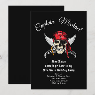 Einladung der Pirate Birthday Party