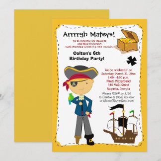 Einladung der Pirate Birthday Party