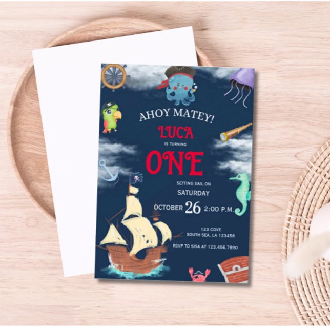 Einladung der Pirate Birthday Party (Pirate Birthday Invitation )