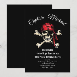Einladung der Pirate Birthday Party