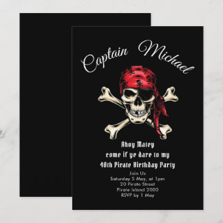 Einladung der Pirate Birthday Party