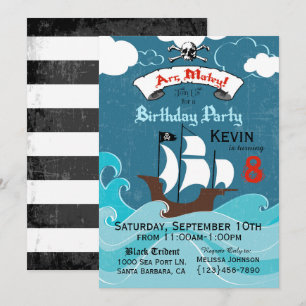 Einladung der Pirate Birthday Party