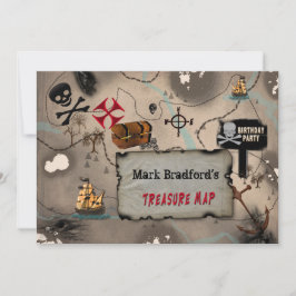 EINLADUNG DER PIRATEN ZUM GEBURTSTAG - KARTE
