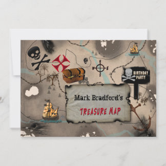 EINLADUNG DER PIRATEN ZUM GEBURTSTAG - KARTE
