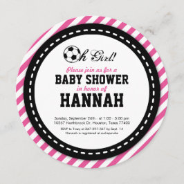 Einladung der Soccer Girl Baby Dusche