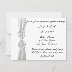 Einladung der unendlichen White Wedding-Engagement