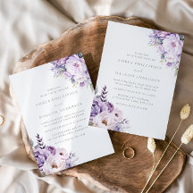 Einladung der verzauberten Lavender Haze Floral