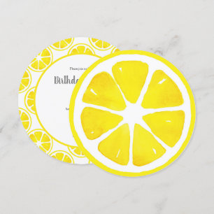 Einladung der Wasserfarben-Zitrone