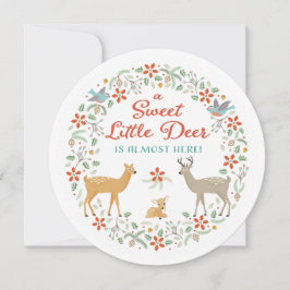 Einladung der Woodland Deer Baby Dusche