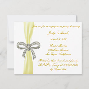 Einladung der Yellow Diamond Bow-Engagement-Partei