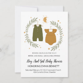 Einladung der ZwillingsBaby-Dusche